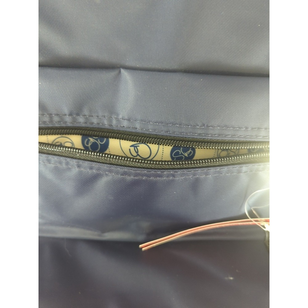 Samantha Brown Soft Travel Duffle Bag Navy Blue With Black Faux Croc Gently Used - Picture 10 of 13